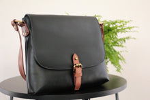 Load image into Gallery viewer, BLACK CROSSBODY WITH BROWN STRAP