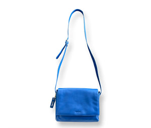 mirah bel genuine lather crossbody blue